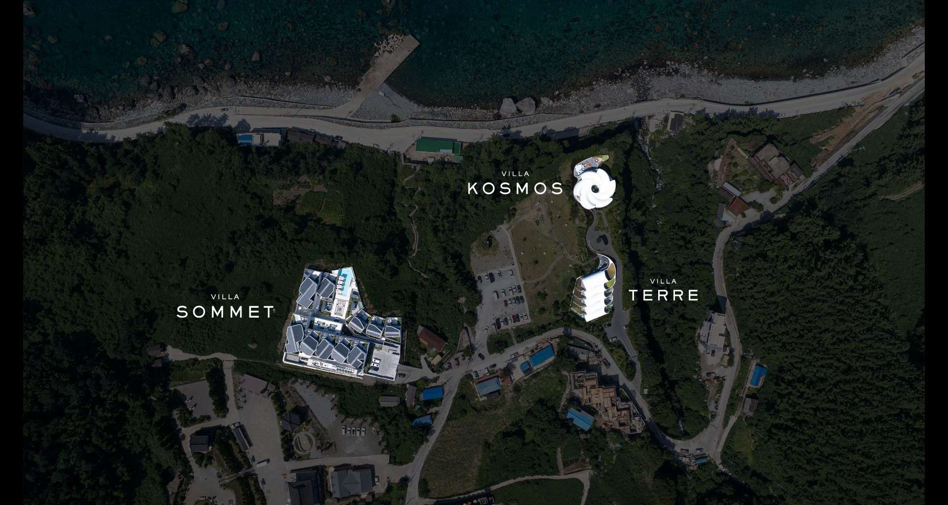Site map with villa locations